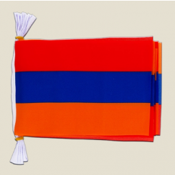 Outdoor decorative polyester Armenia string flags