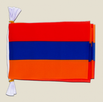 outdoor decorative polyester armenia string flags