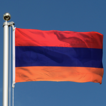 poliéster tejido la bandera nacional de armenia