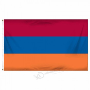 Venta caliente 3x5ft poliéster armenia bandera del país fabricante