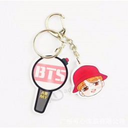 Promotional Custom Anime Acrylic Keychain Clear Bts Keychain Both Sides Printed