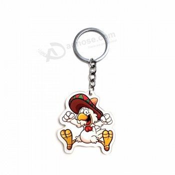 double side offset print custom printed acrylic keychain with glitter