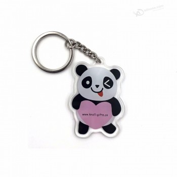 make your Own printed panda shape anime acrylic keychain