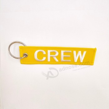 promotional logo custom embroidery keychain for gift