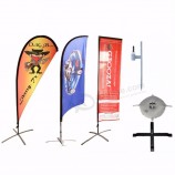 Polyester tear drop &feather flag promotional outdoor