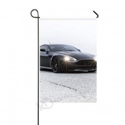 bandera de jardín por mayor personalizada aston martin vantage topetón negro 12x18 pulgadas