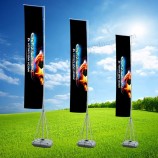 double side printing aluminium flagpole rectangle banner beach square flag