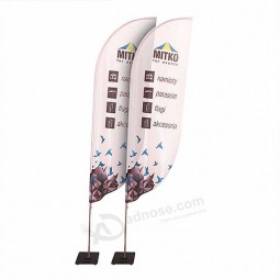 digital printing backpack fabric feather shape flying banner