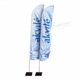 sporting advertising feather shape beach flags