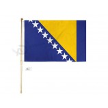批发超市3x5 3'x5'波斯尼亚和黑塞哥维那聚酯旗，带5'（英尺）旗杆套件，带壁挂式支架和螺钉（impor