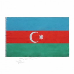 Azerbaijan National Flag Banner- Vivid Color Azerbaijan Flag Polyester