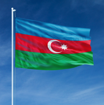 Hanging Azerbaijan Flag Polyester standard size Azerbaijan National Flag