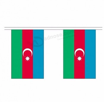 Bandera de cadena nacional de azerbaiyán de país personalizado / empavesado de bandera de azerbaiyán