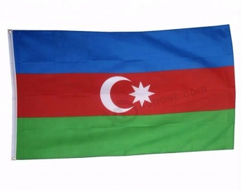 Impresión de banderas de poliéster de país de 3 * 5 pies azerbaiyán