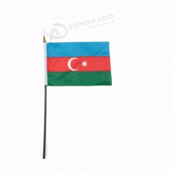 Großhandel Werbe Mini Hand winken Aserbaidschan Flagge