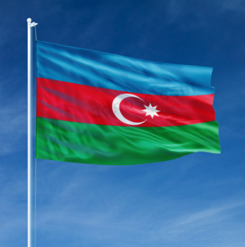 bandiera azera all'ingrosso durevole 3x5ft bandiera azera durevole