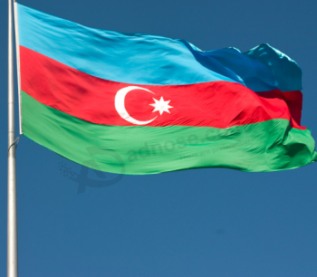 승진 아제르바이잔 국기 폴리 에스터 직물 국가 아제르바이잔 국기