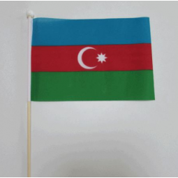 Custom Azerbaijan Hand Held Flag For Cheering Azerbaijan Hand Shake Flag