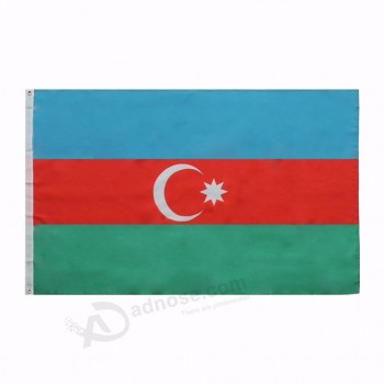 Высокое качество полиэстер 3 * 5 футов китайская фабрика по продаже флаг азербайджана