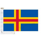 WHolesale custom good Aland Islands Finland Courtesy Boat Flag - Roped & Toggle (Anti-Fray (optional))