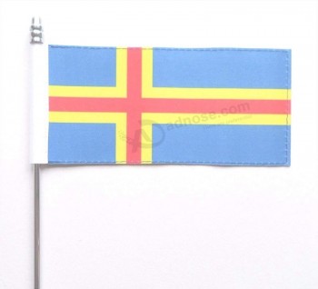 Atacado personalizado de alta qualidade aland ilhas finlândia final mesa bandeira bandeira
