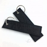 tag chave de tecido a jato / chaveiro bordado com fábrica na china
