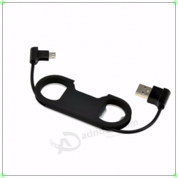 通用3合1开瓶器钥匙扣，带有用于Android手机的USB充电数据同步电缆