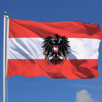Knitted Polyester Austria national eagle flag factory