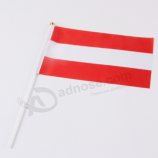 benutzerdefinierte Hand Flaggen Österreich Hand Flagge mit Stick