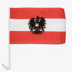 Hot Selling Polyester Austria Car Window Flag with Eagle