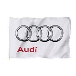 Audi 3291000300 Bandiera, 90x60 cm, bianco