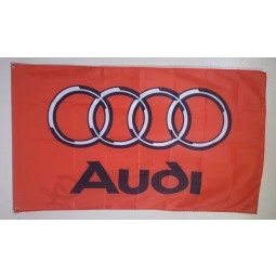 Audi Logo 3x5 Racing Flag Banner Car Show Garage Wall Decor Art Gift r8 a4 a7