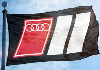 Großhandel benutzerdefinierte Audi Quattro Flagge Banner 3 x 5 ft Deutschland Auto Hersteller schwarz