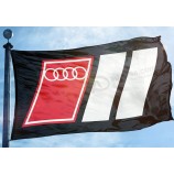 Wholesale custom Audi Quattro Flag Banner 3x5 ft Germany Car Manufacturer Black