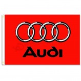 Home King Audi Red Flags Banner 3X5FT 100% Polyester,Canvas Head with Metal Grommet