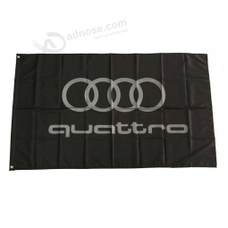 Audi Flags Banner 3X5FT-90X150CM 100% Polyester,Canvas Head with Metal Grommet,Used both Indoors and Outdoors.