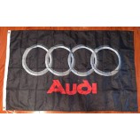 Wholesale custom Audi Flag Banner 3x5 ft Germany Car Manufacturer Black Garage Man Cave