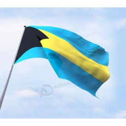 Novo design bandeira de bahamas voando bandeiras nacionais de poliéster de diferentes países