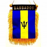 bandeira de mini bandeira de barbados bandeira de flâmulas de barbados