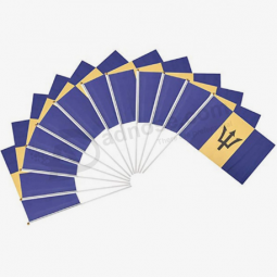 Outdoor use Barbados hand wave flag for promotion