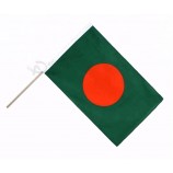 Wholesale custom Bangladesh national flag plastic stick hand flag
