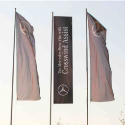 Benz Rectangle Pole Banner Custom Logo Benz Banner