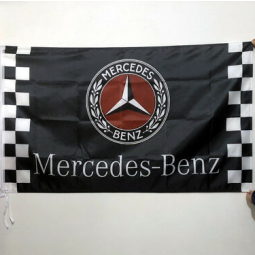 Tejido de poliéster benz logo banner benz publicidad bandera