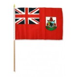 wholesale custom One dozen bermuda 12x18in stick flags.