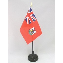 Bermuda Table Flag 4'' x 6'' - Bermudian Desk Flag 15 x 10 cm - Golden Spear top