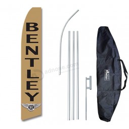 Bentley Swooper Feather Flag and Case Complete Set.Includes 12-Foot Flag, 15-Foot Pole, Ground Spike, and Carrying/Storage Case