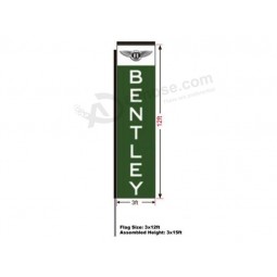 Bentley Automotive Swooper Boomer Rectangular Flag, Kit with 15' Pole and Ground Spike