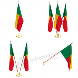 bandera de mesa de poliéster mini oficina benin