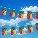 Outdoor Benin National String Flags for hanging