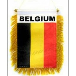 Custom small car window rearview mirror belgium flag